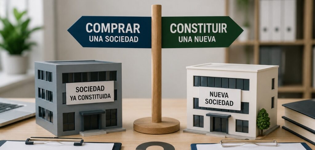 Comprar una sociedad o constituirla: ¿qué conviene más?